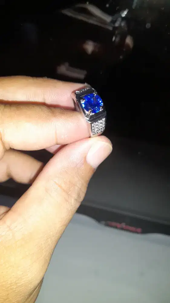 Jual murah Cincin permata King sapir ring 7 perak mikroseting mewah
