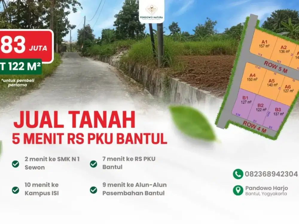Tanah Murah 1 Jutaan Dekat ISI Investasi Aman Lokasi Strategis di Sewon Bantul