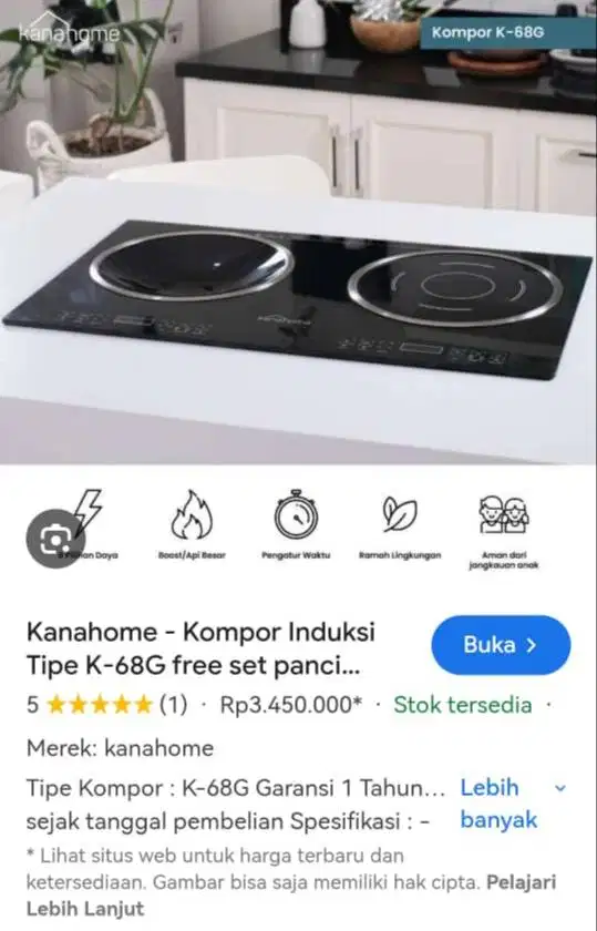 Kanahome kompor listrik