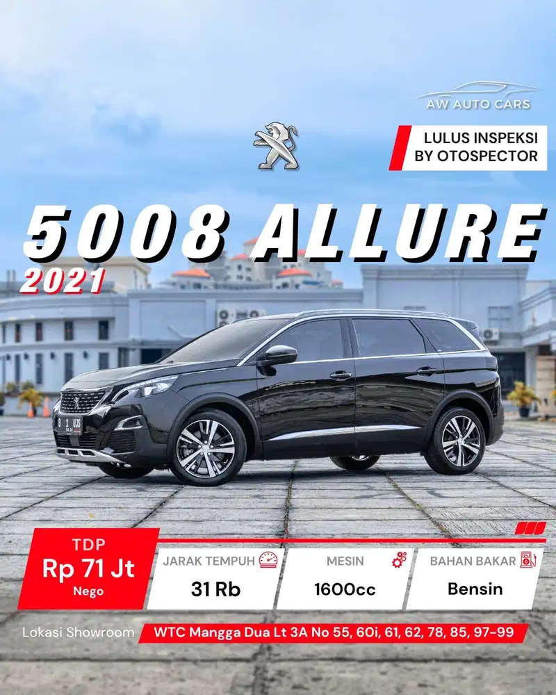 [LOW KM] Peugeot 5008 Allure Plus 2021 Panoramic 2022 GT 3008