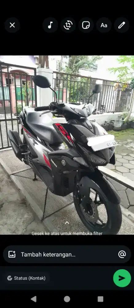 Yamaha aerox  hitam mulus
