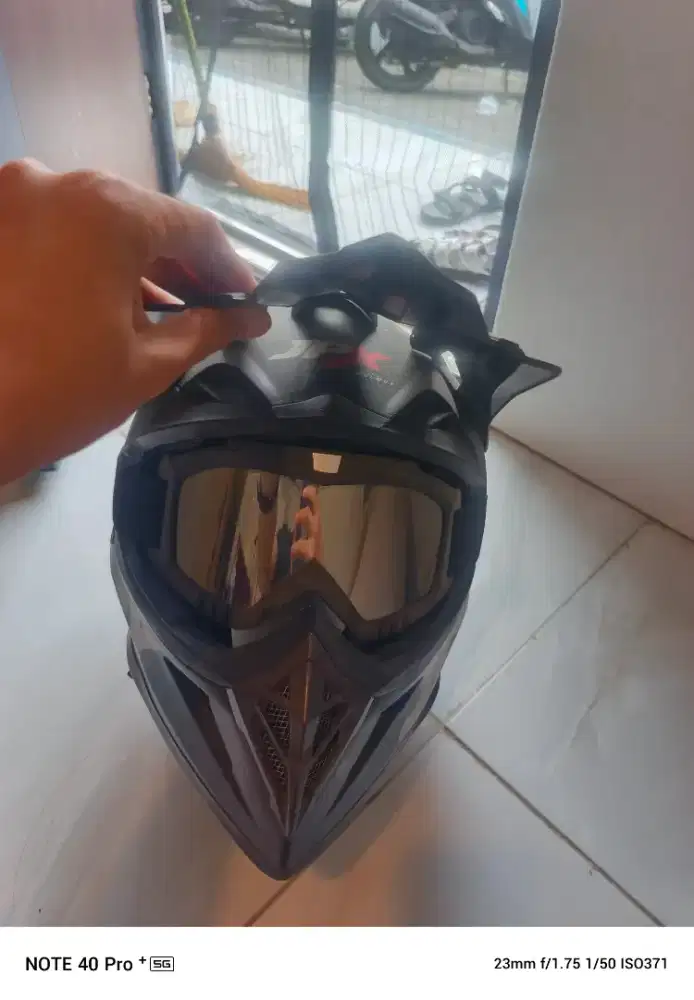 Helm jpx fox 1 warna hitam doff