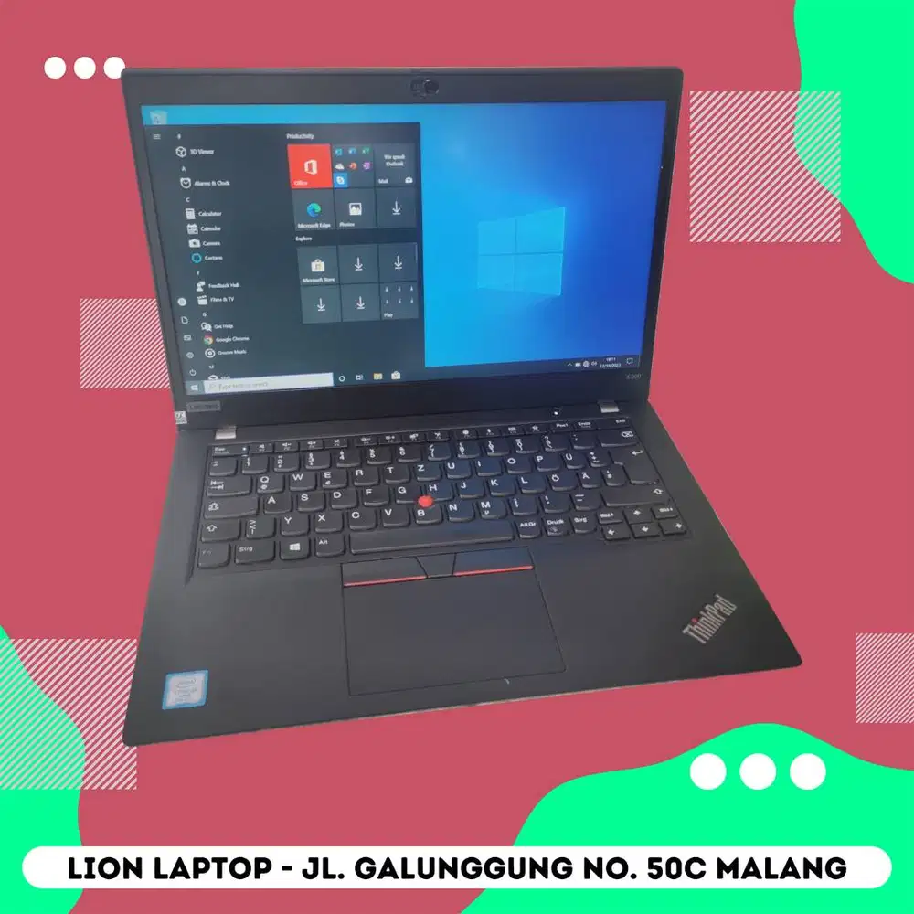 RAM 16GB SSD 256GB Core i5 Gen 8 Slim Lenovo Thinkpad X390 [27|12]