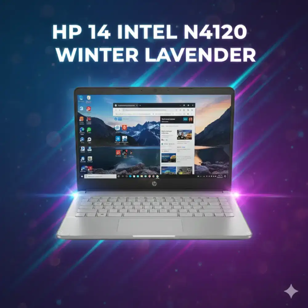 Laptop HP 14 Intel N4120 Winter Lavender