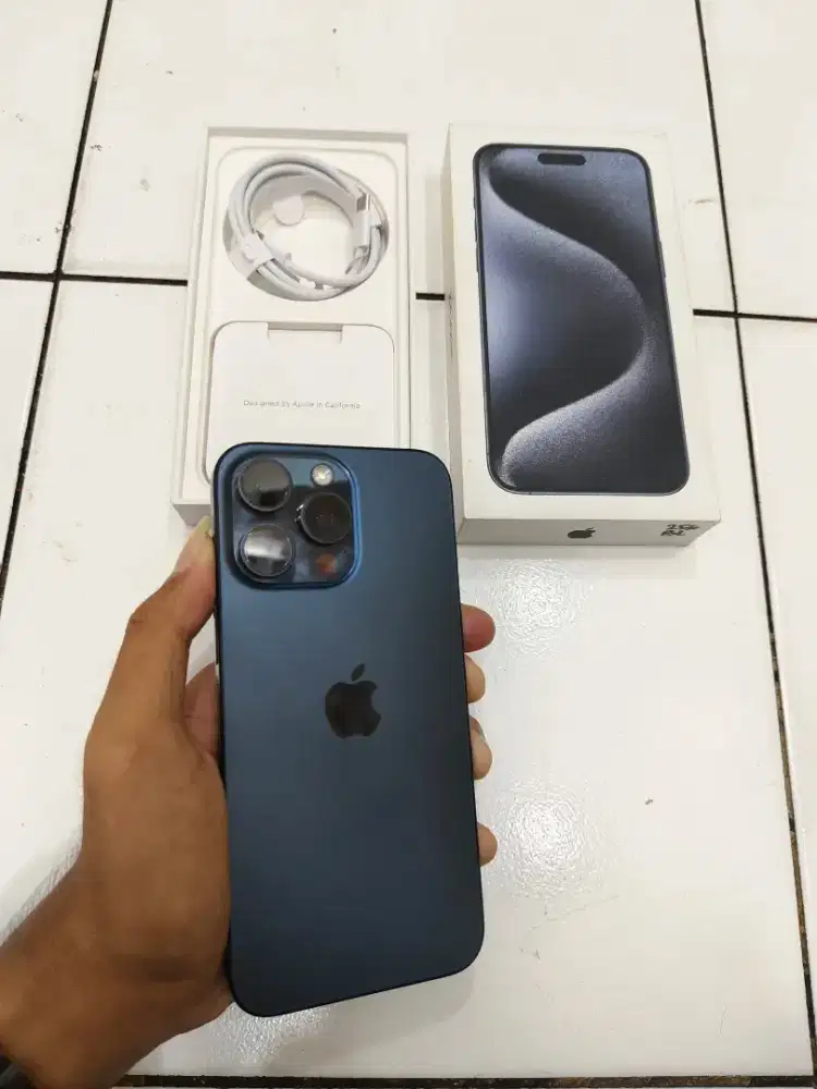 Iphone 15 Pro Max 256gb Blue ex Digimap ID/A bh 83% ori
