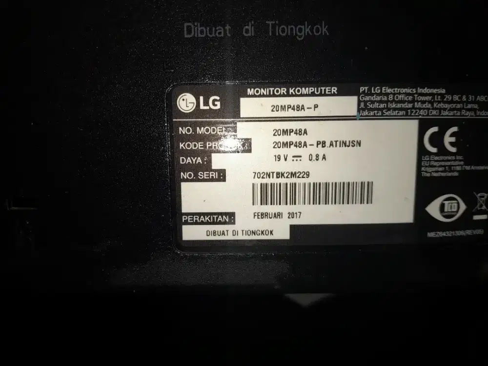 MONITOR LG 20,N