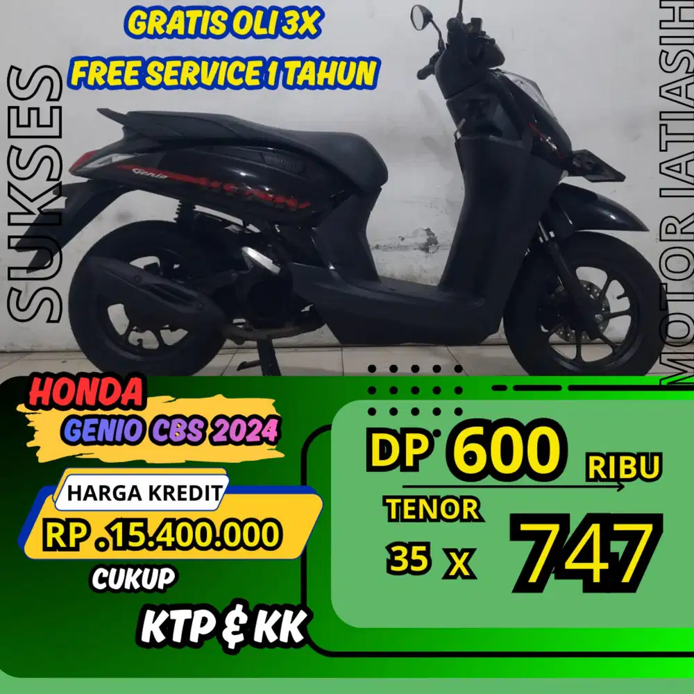 PROMO DP MURAH HONDA GENIO CBS 2024 DP 600 RIBU BISA CASH/KREDIT