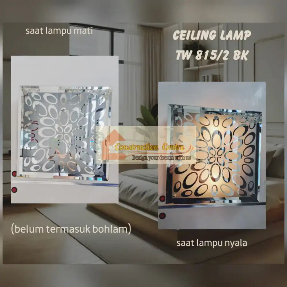 lampu plafon kotak batik