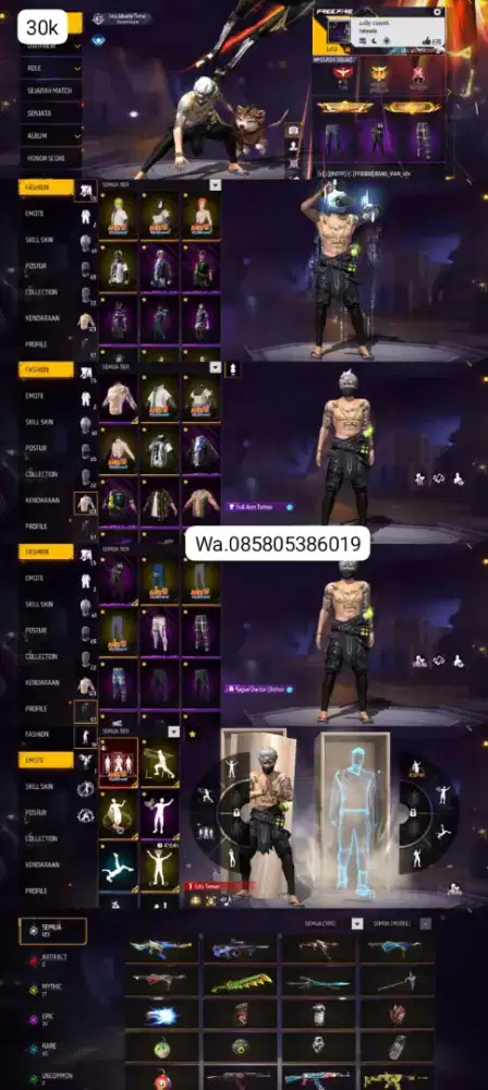 Ready stok akun ff polosan 30k