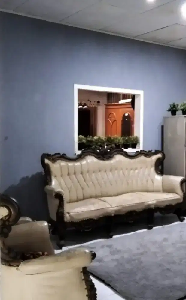 Kursi kayu satu set dijual murah