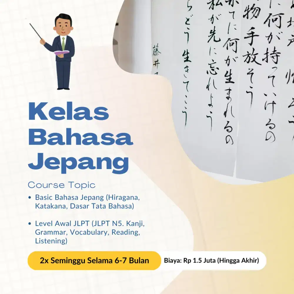 Kursus Bahasa Jepang Level Dasar (N0 s/d N5)