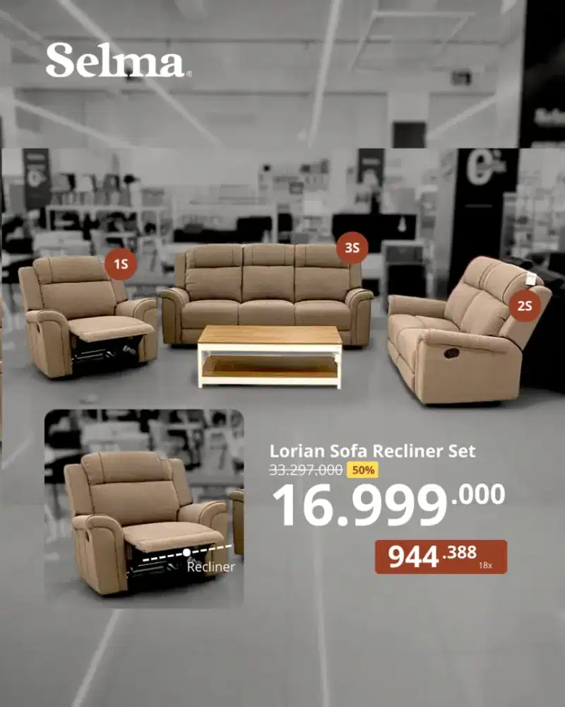 Set Sofa Recliner LORIAN