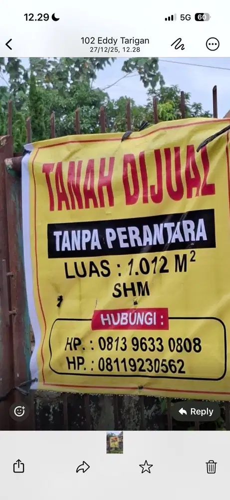 Dijual Tanah Kosong