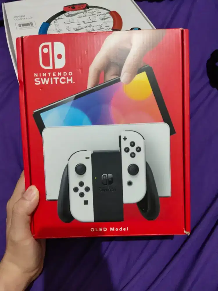 Nintendo Switch OLED White Second Fullset + Aksesoris | Mulus