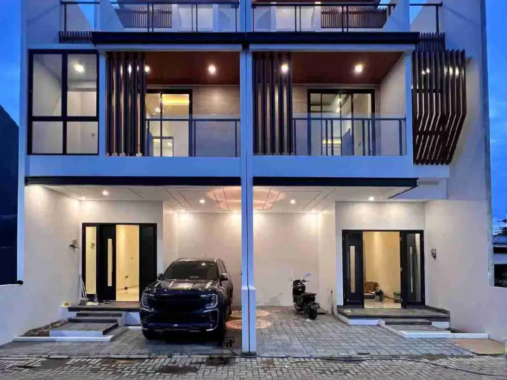 Rumah Baru Plus Rooftop Dalam Townhouse Akses 2Mobil Lebar Dijakarta Selatan