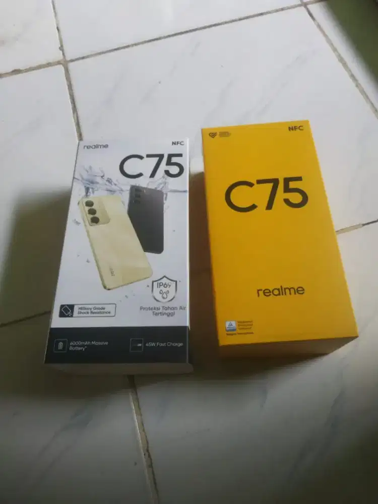 Realme c75 ram 8/128 baterai 6000mah.