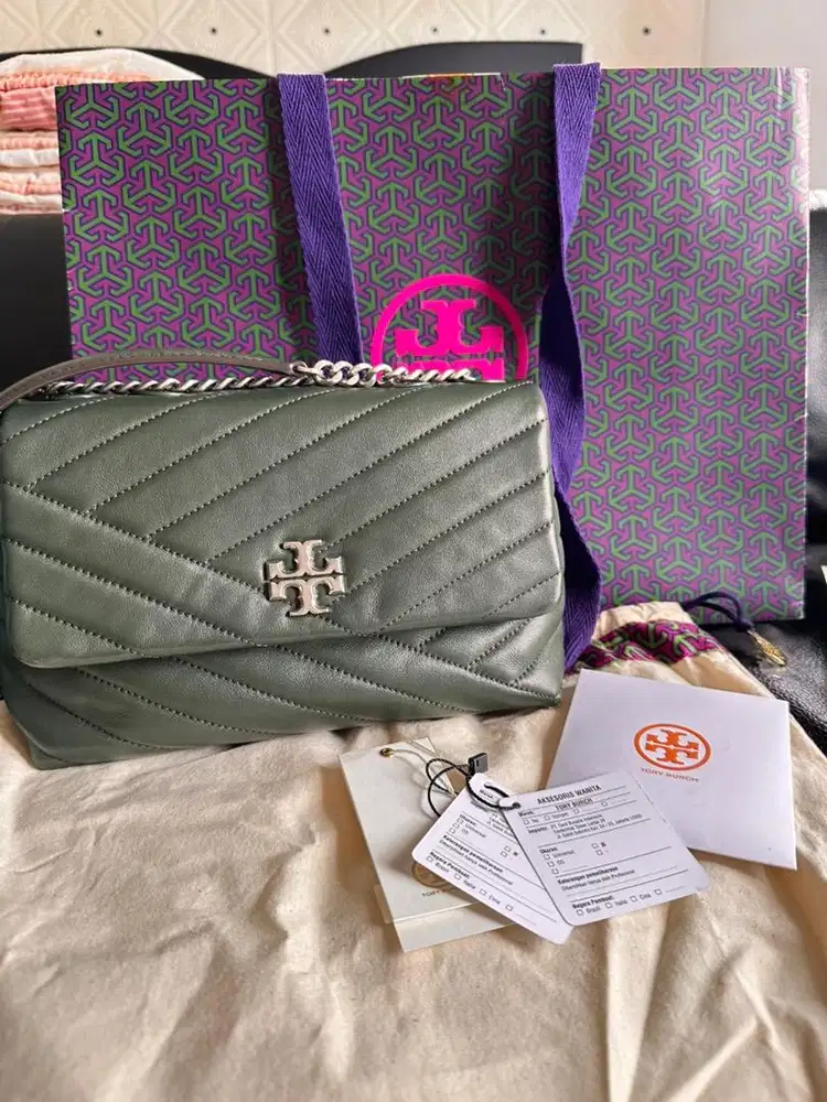 Torry Burch Kira Chevron  Special Edition Warna Green Emerald