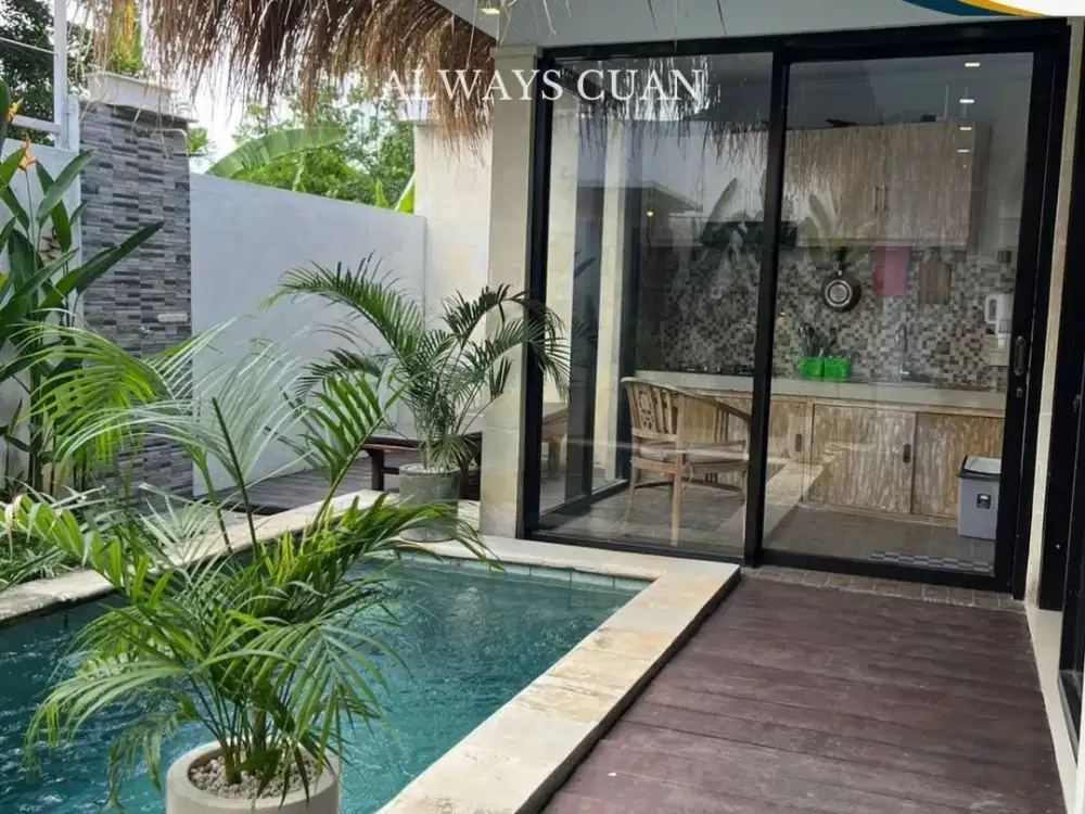 Villa dengan Kolam Renang Pribadi Full Furnish Dijual Area Canggu