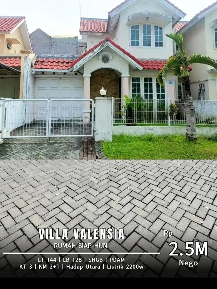Rumah di villa Valensia dekat pakuwo , Citraland dan Graha Famili