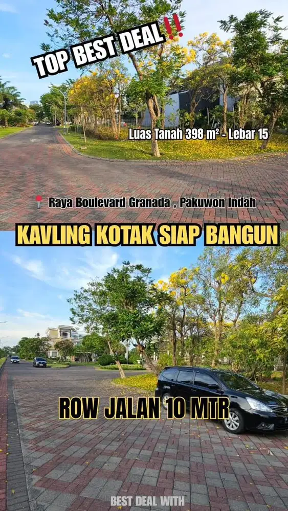 Kavling siap Bangun di pakuwon indah dekat PTC , citraland dan graha