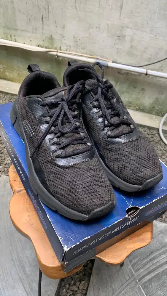 Sepatu Skechers - Flex Comfort - SERRON Black 41 Eu, 8 US, 7 UK