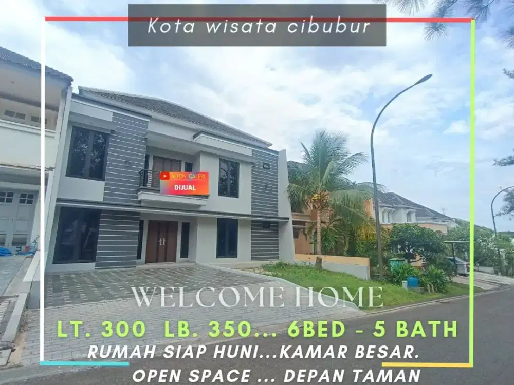 jual cepat rumah Kota wisata cibubur depan taman,dekat tol kota wisata cibubur
