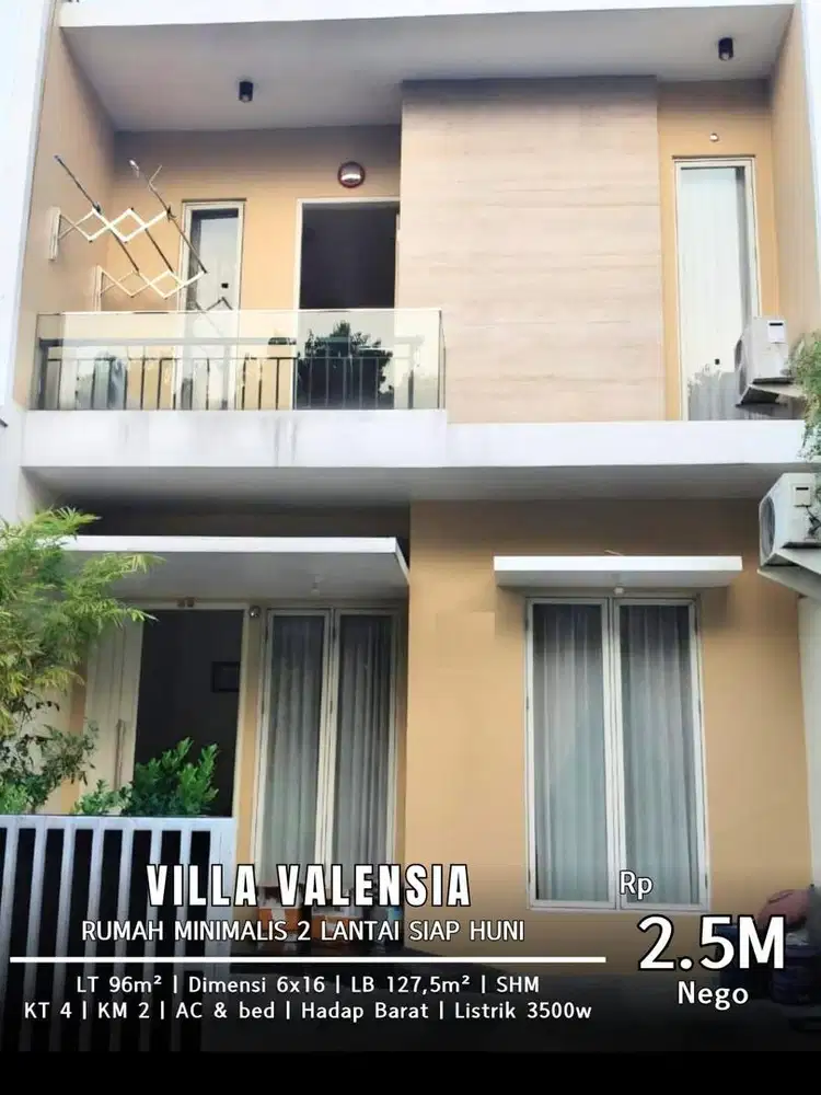 Rumah siap huni di Villa Valensia Surabaya dekat pakuwon mall