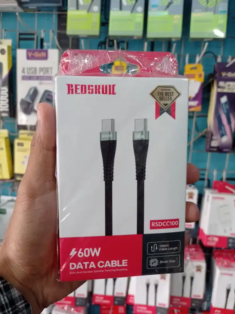 Kabel Data Type-C to Type-C 60W Redskull