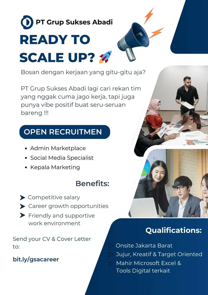 Dibutuhkan Segera Tim Marketing!!!