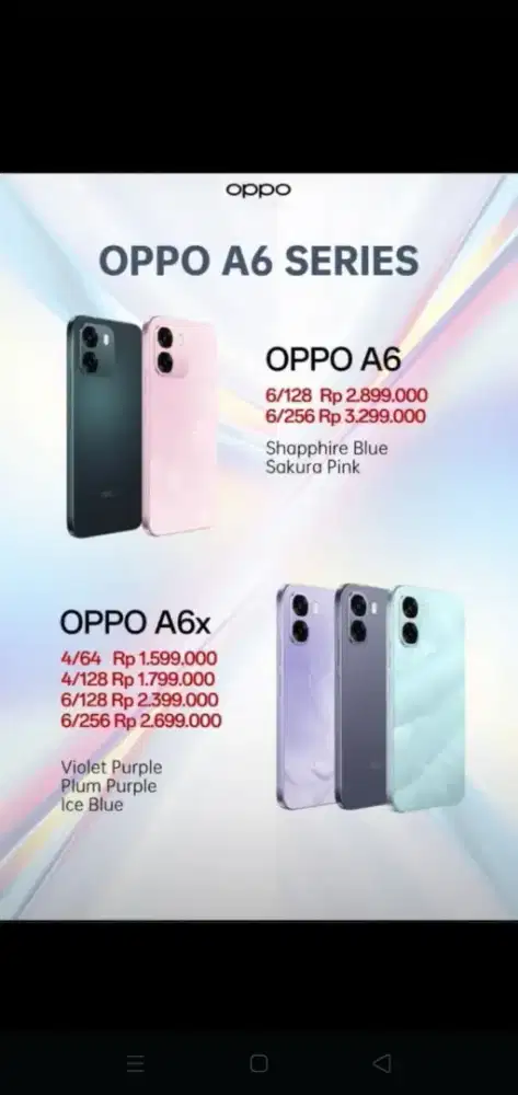 Hp Oppo A6x Ram 4+4/64