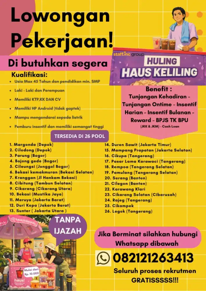 DRIVER HULING (HAUS KELILING) TANPA IJAZAH