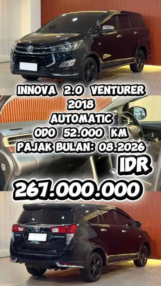 [ ODO 52.000 KM ] TOYOTA KIJANG INNOVA VENTURER 2.0 BENSIN AT 2018