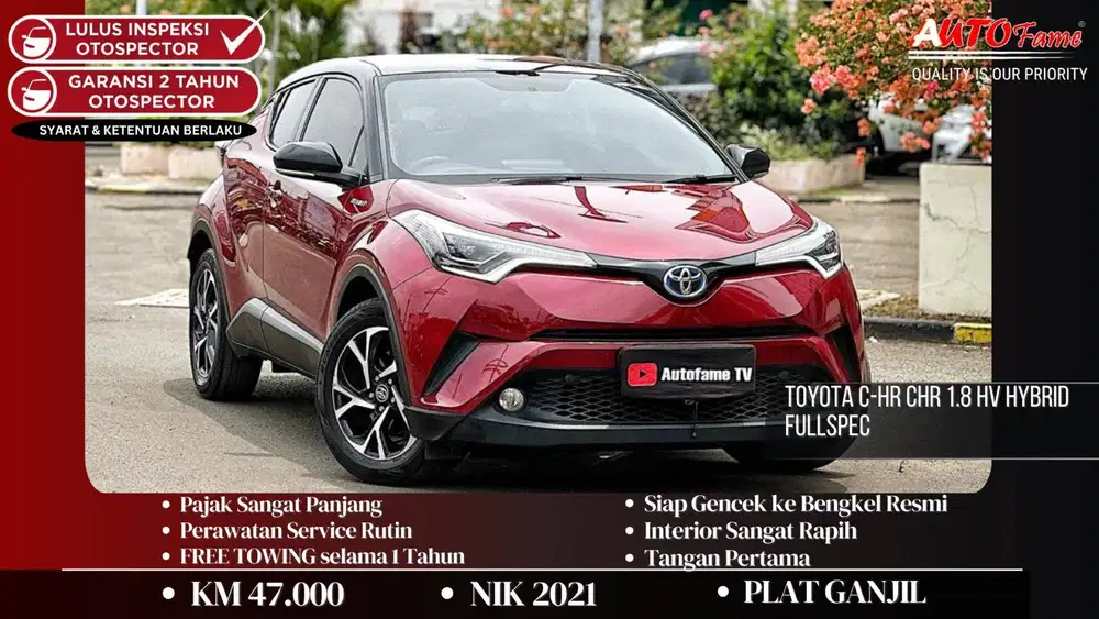 Toyota C-HR CHR 1.8 HV Hybrid Fullspec NIK 2021