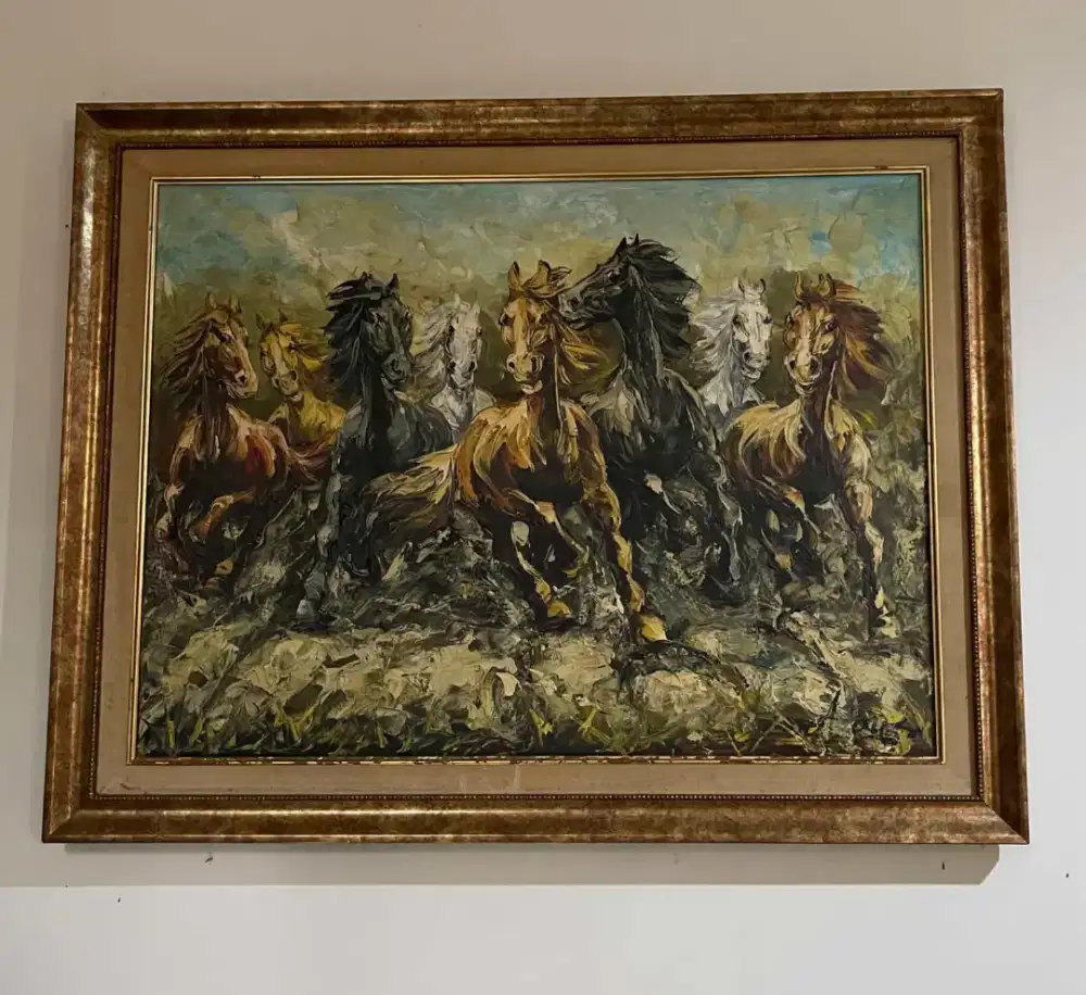 Lukisan kuda warna coklat