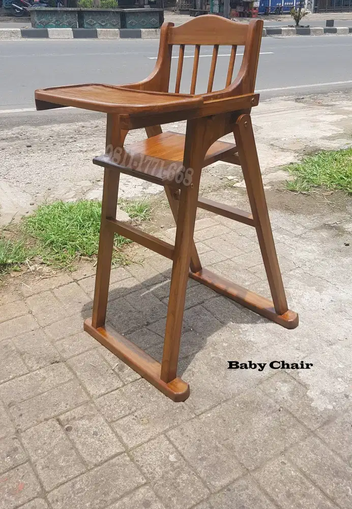 Kursi makan anak anak, Kayu jati