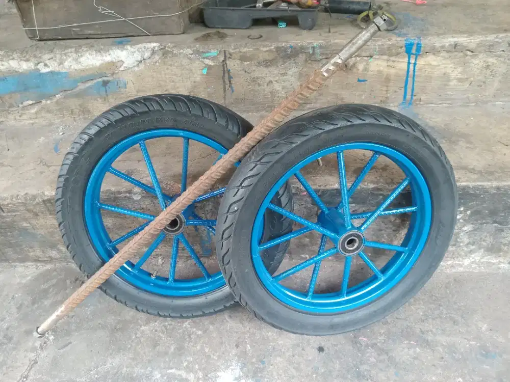 Roda grobak ring 14 ban motor matik