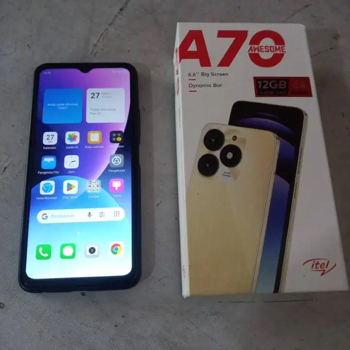 HP itel A70 RAM 4GB Internal Memori 64GB 4/64 Fullset Lengkap