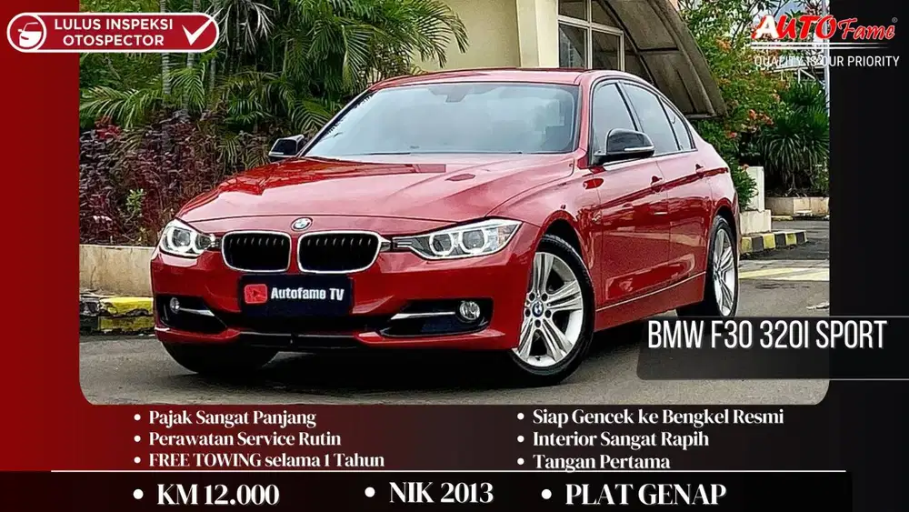 BMW F30 320i Sport NIK 2013 Red On Black