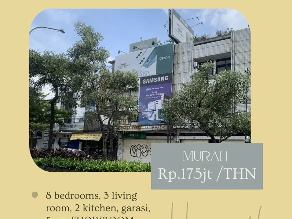 SEWA RUKO STRATEGIS TENGAH KOTA BANDUNG HARGA MURAH