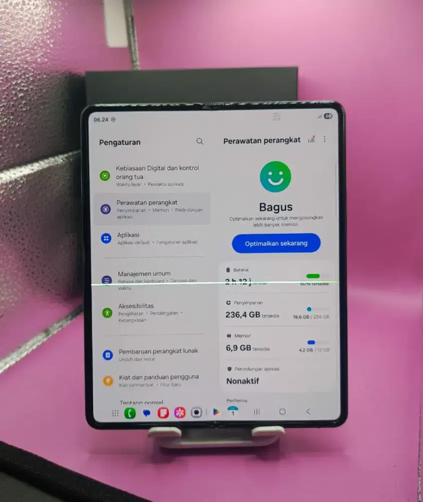 SAMSUNG Z FOLD 3 5G RAM 12/256GB ORIGINAL SEIN MULUS NORMAL FULLSHET