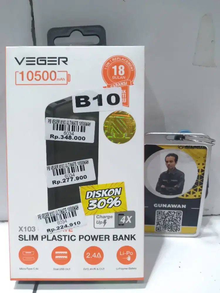 Power bank VEGER X103 ATLANTIS DAHSYAT