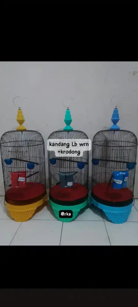 sangkar lovebird +krodong pondok cabe