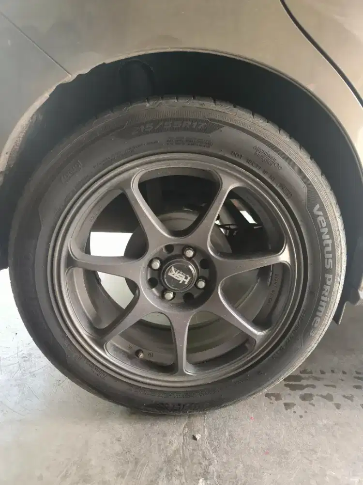 Jual Velg HSR Sebunsuta R17 + Ban Hankook Ventura Prime 215/55