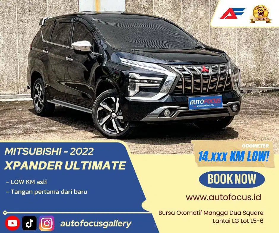 Mitsubishi Xpander AT Ultimate Facelift 2022 Low Km 14rban asli