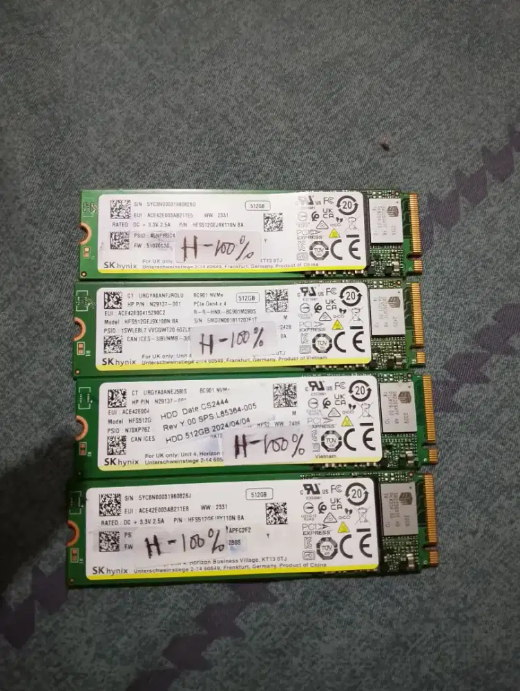 SSD HARDISK M.2 NVME 2280 512GB GEN4X4 2242 & 2230 TERMURAH SIAP PAKAI