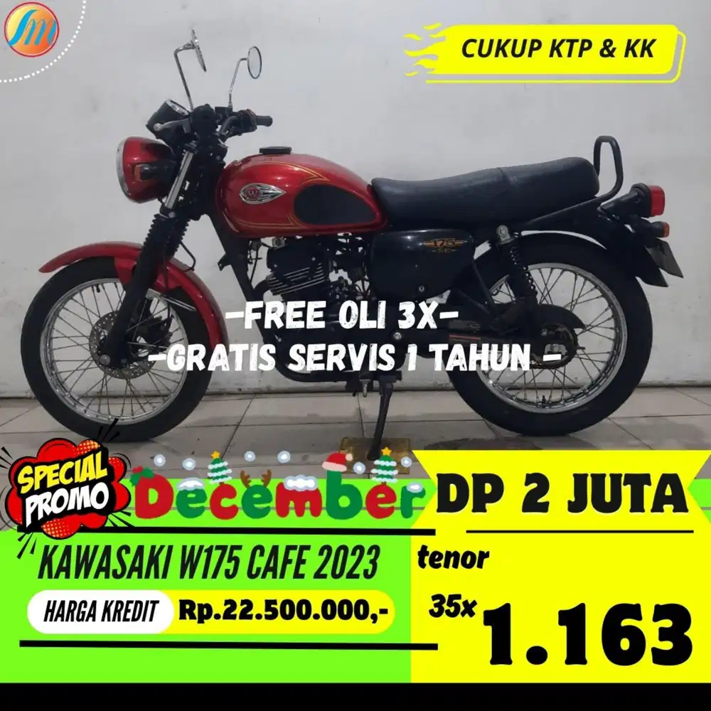 DP CUKUP 2JUTA KAWASAKI W175 CAFE 2023 ANGSURAN TERJANGKAU BERGARANSI