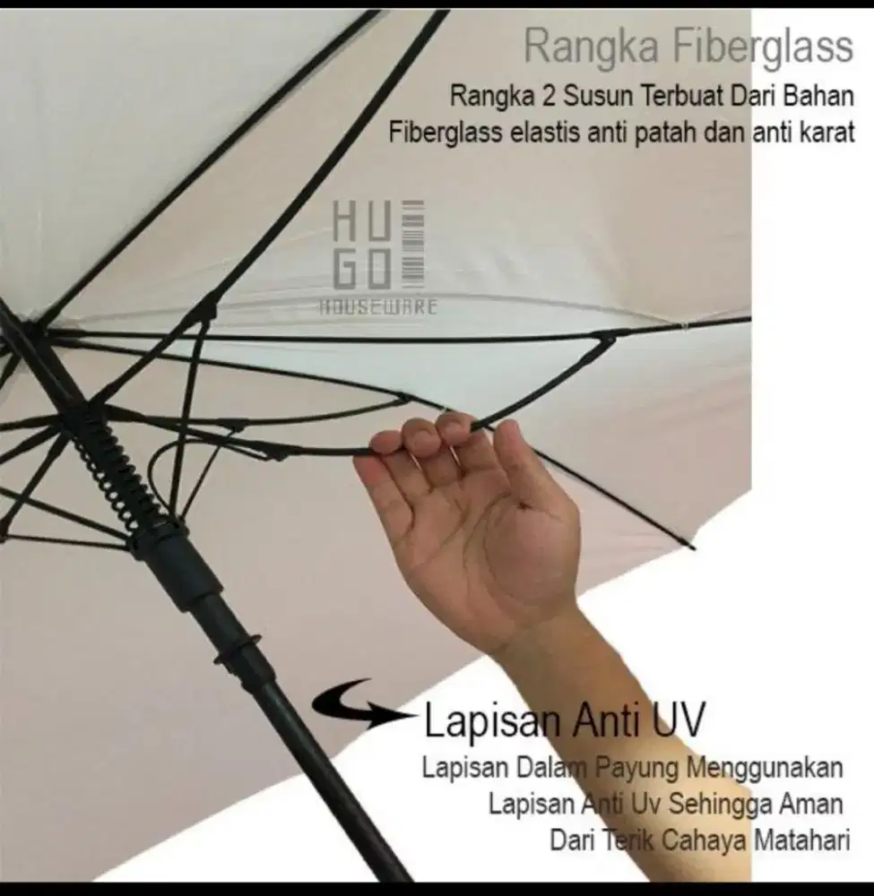 Payung Jumbo Golf Otomatis Warna Hitam Harga