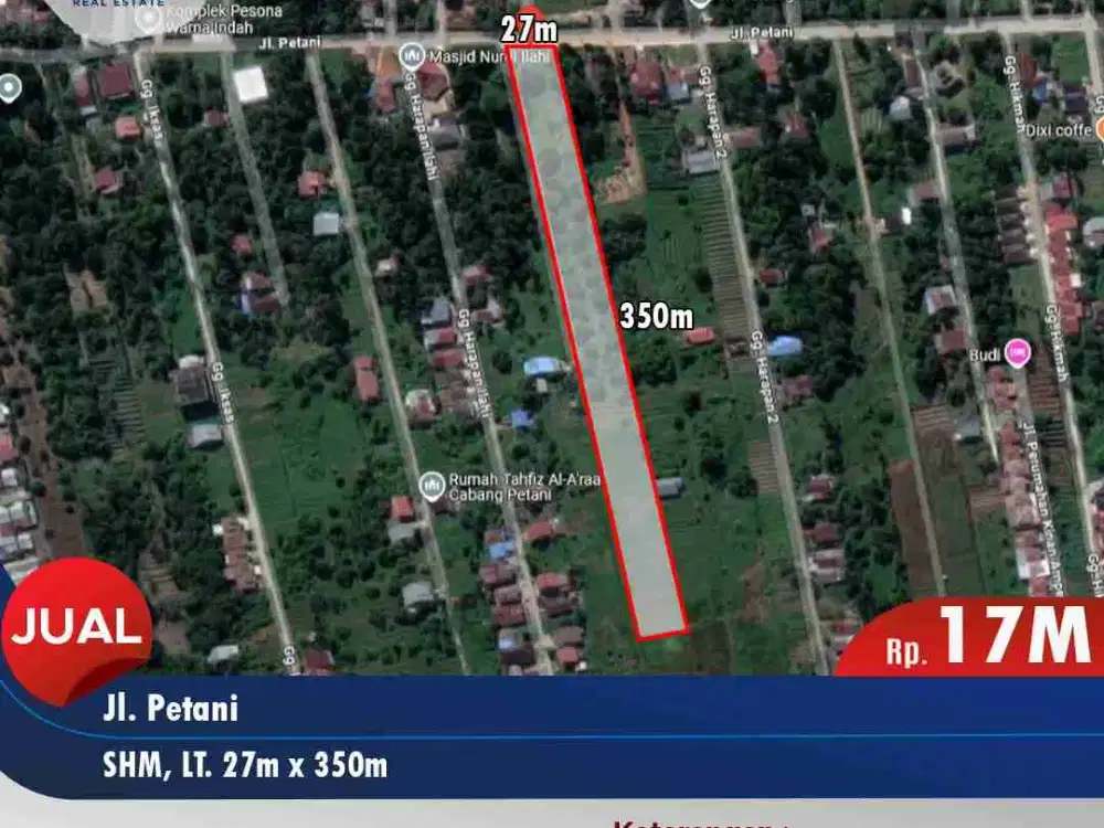 Tanah super luas siap bangun kota Pontianak, Jl. Petani, sei. Jawi