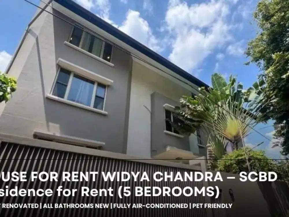 Disewakan Rumah Mewah 4 Lantai Disewakan di Widya Chandra – Scbd | 5 Kamar | Kolam Renang & Rooftopd