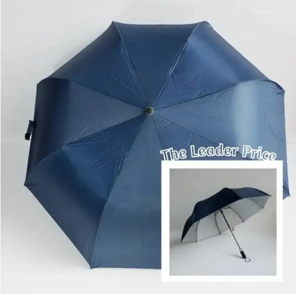 Payung Golf Lipat Dua Warna Navy